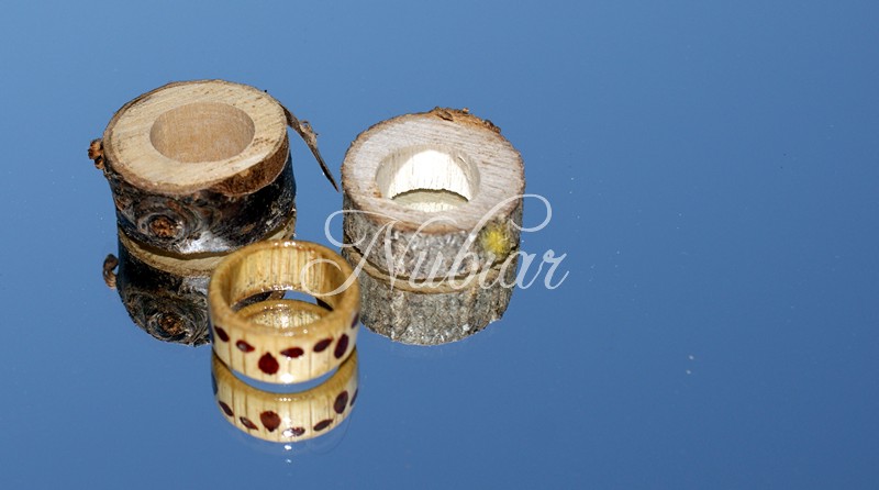 Wedding rings made of wood